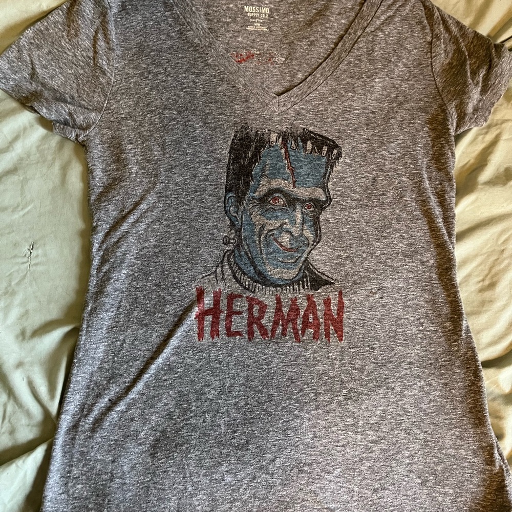 Herman Munster shirt made myself with iron on